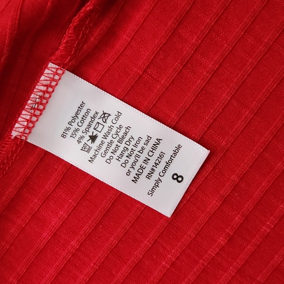 LuLaRoe Red Ribbed Long Cardigan - Picture 4 of 4